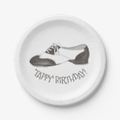 Tappy Happy Birthday daner Tap Shoe Dancer Papieren Bordje (Voorkant)