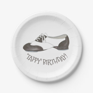 Tappy Happy Birthday daner Tap Shoe Dancer Papieren Bordje