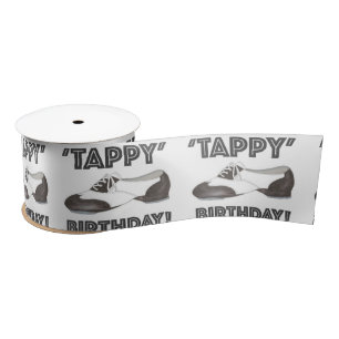Tappy Happy Birthday daner Tap Shoe Dancer Satijnen Lint