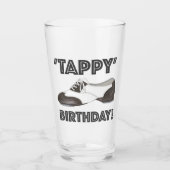 Tappy Happy Birthday Tap Dance Tapdans Shoe Glas (Voorkant)