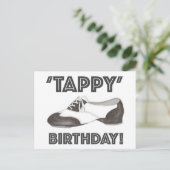 Tappy Verjaardag Tapdansschoen Feest Uitnodiging (Staand voorkant)
