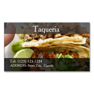 taqueria diensten bewerkbare visitekaartje magnetisch visitekaartje
