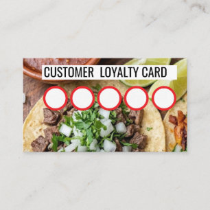 TAQUERIA - KLANTENLOYAALTEITSKAART VISITEKAARTJE