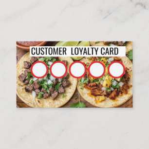 TAQUERIA - KLANTENLOYAALTEITSKAART VISITEKAARTJE