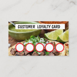 TAQUERIA - KLANTENLOYAALTEITSKAART VISITEKAARTJE
