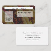 taqueria / restaurant editable card visitekaartje (Voorkant / Achterkant)
