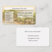 taqueria / restaurant editable card  visitekaartje (Voorkant / Achterkant)