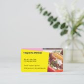 Taqueria / restaurant editable card visitekaartje (Staand voorkant)