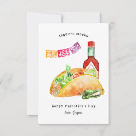 Taquero Mucho | Taco & Hot Sauce Valentijn Notitiekaartje