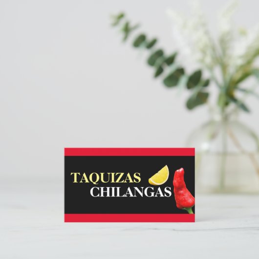 Taquizas chilangas visitekaartje (Staand voorkant)