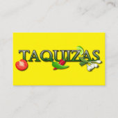 Taquizas taco stand visitekaartje (Voorkant)