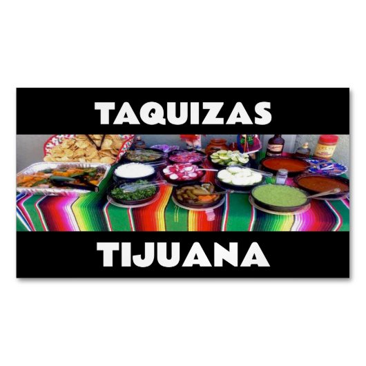 TAQUIZAS TIJUANA MAGNETISCH VISITEKAARTJE (Voorkant)