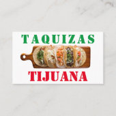 Taquizas tijuana visitekaartje (Voorkant)