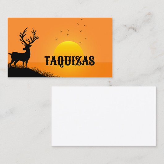 TAQUIZAS VISITEKAARTJE (Voorkant / Achterkant)