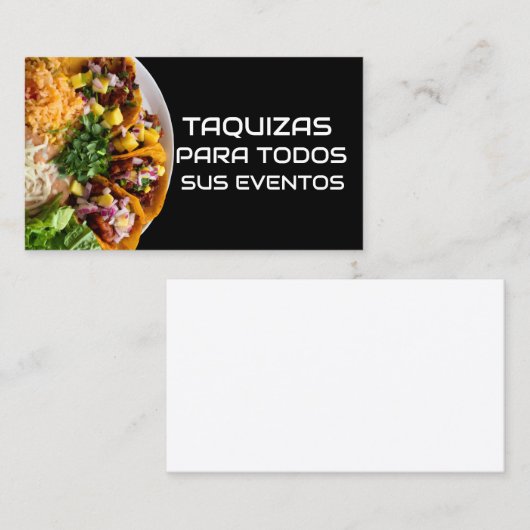 Taquizas Visitekaartje (Voorkant / Achterkant)