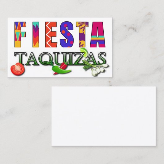 taquizas visitekaartje (Voorkant / Achterkant)