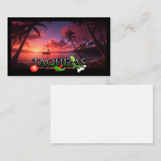 Taquizas Visitekaartje (Voorkant / Achterkant)