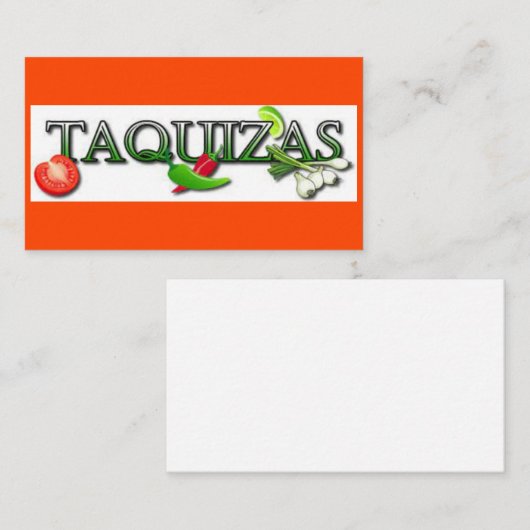 taquizas-visitekaartje visitekaartje (Voorkant / Achterkant)