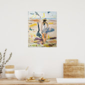 "Tar & Pop-topjes op Galveston Beach" Jeff Hankame Poster (Keuken)