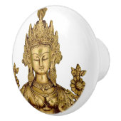 Tara Buddha Buddhist Goddess Yoga Tibet Vrede Keramische Knop (Rechts)