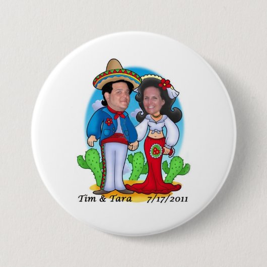Tara en Tim's Wedding Button (Voorkant)