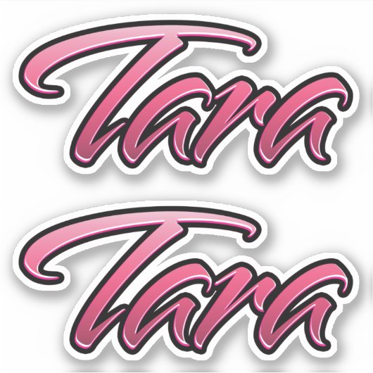 Tara faded pink Aufkleber Sticker Stickerset (Voorkant)