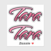 Tara faded pink Aufkleber Sticker Stickerset (Vel)