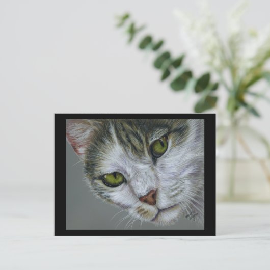 Tara - Kattenkunst Briefkaart (Staand voorkant)