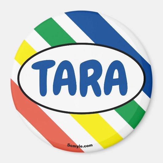 TARA leuke grote kleurenmagneet Magneet (Voorkant)