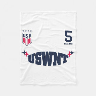Tara Mckeown 4 Wit Uswnt Officieel Gelicentieerd  Fleece Deken