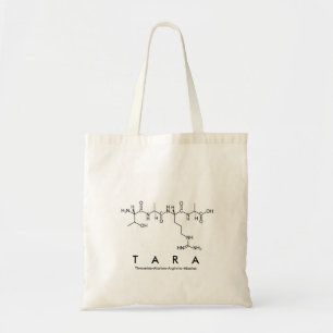Tara peptide name bag tote bag