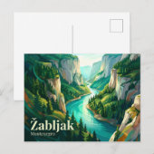 Tara-rivierkloof Montenegro Briefkaart (Voorkant / Achterkant)