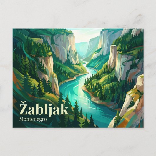 Tara-rivierkloof Montenegro Briefkaart (Voorkant)
