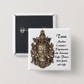 Tara Vierkante Button 5,1 Cm (Voorkant /achterkant)