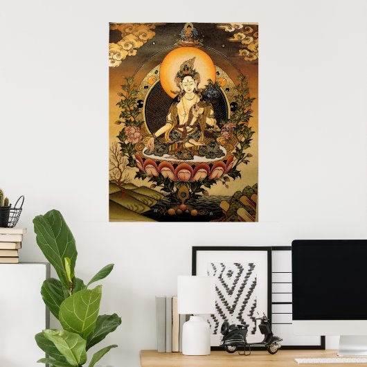 Tara Vrouw Buddha Bodhisattva Jetsun Dolma Poster (Thuiskantoor)