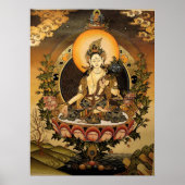 Tara Vrouw Buddha Bodhisattva Jetsun Dolma Poster (Voorkant)