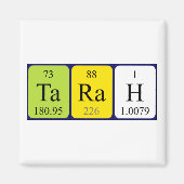 Tarah periodieke table name magnet (Voorkant)