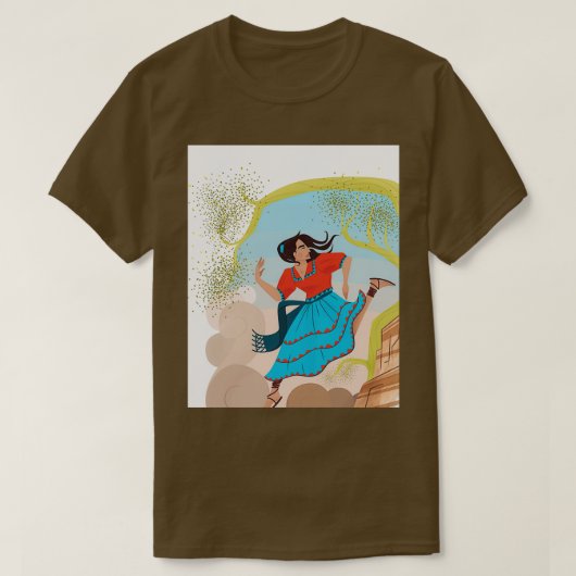 Tarahumara Inheemse Mexicaanse Design Graphic T-shirt (Design voorkant)