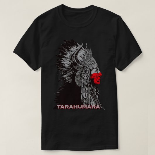 Tarahumara Mexicaans Indiaas Trots Chief  Resp T-shirt (Design voorkant)