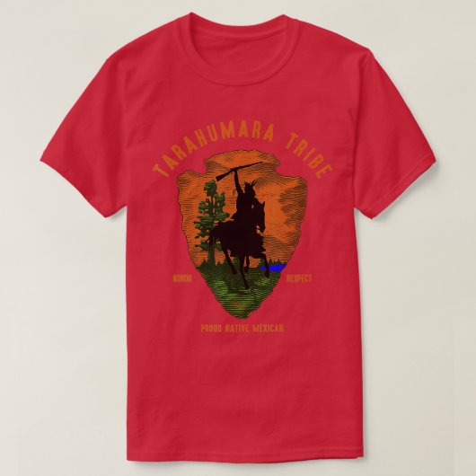 Tarahumara Tribe Native Mexican Indian Proud Retro T-shirt (Design voorkant)