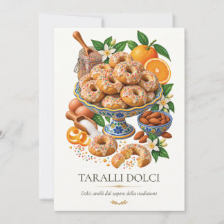 Taralli Dolci – Vintage Italiaans dessert Kaart