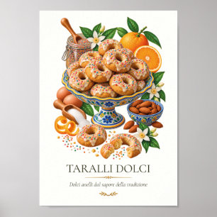 Taralli Dolci – Vintage Italiaans dessert Poster