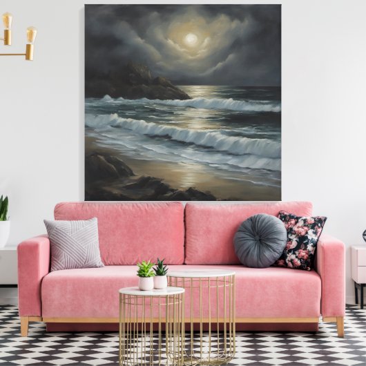 Taranaki Coast - Uitgerekte canvas Print (Insitu (Woonkamer))