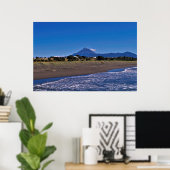 Taranaki en Fitzroy Beach Poster (Thuiskantoor)