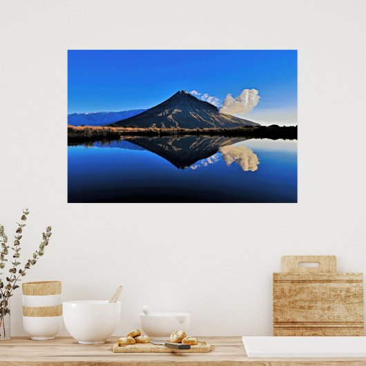 Taranaki Reflection Poster (Keuken)