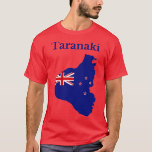 Taranaki Regio kaart Nieuw-Zeeland T-shirt