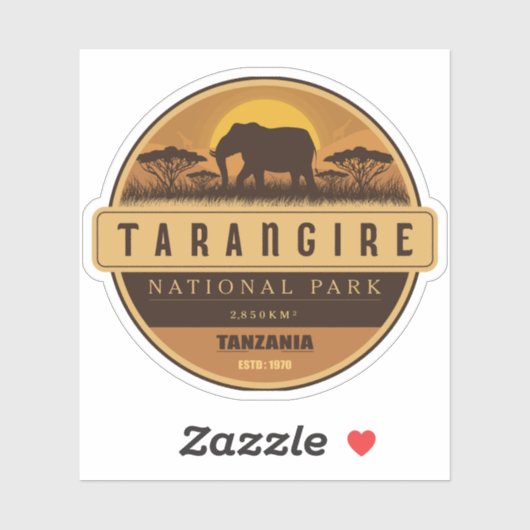 Tarangire National Park , Tanzania Sticker (Vel)