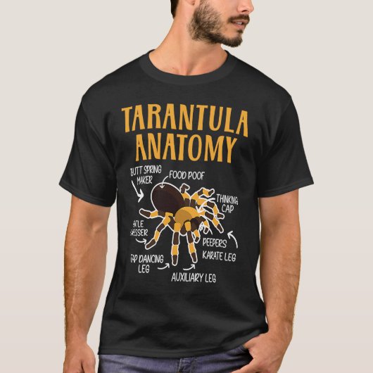Tarantula Anatomy Arachnid Insect Spider Whisperer T-shirt (Voorkant)
