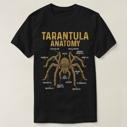 Tarantula Anatomy Spider Arthropod Arachnid Arach T-shirt (Design voorkant)