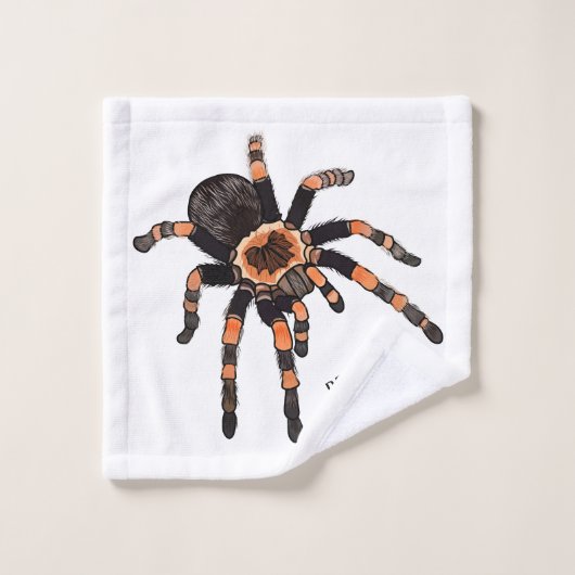Tarantula cartoon illustratie bad handdoek (Wasdoekje)